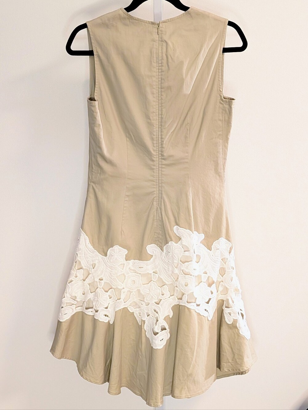 Derek Lam Collective Khaki Lace V-Neck Dress - Picture 4 of 5